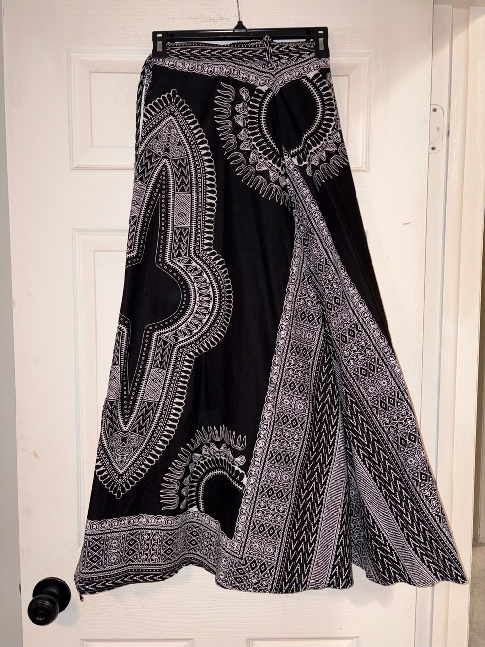 Black & White Patterned Maxi Skirt